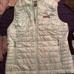 Mint green nano puff vest